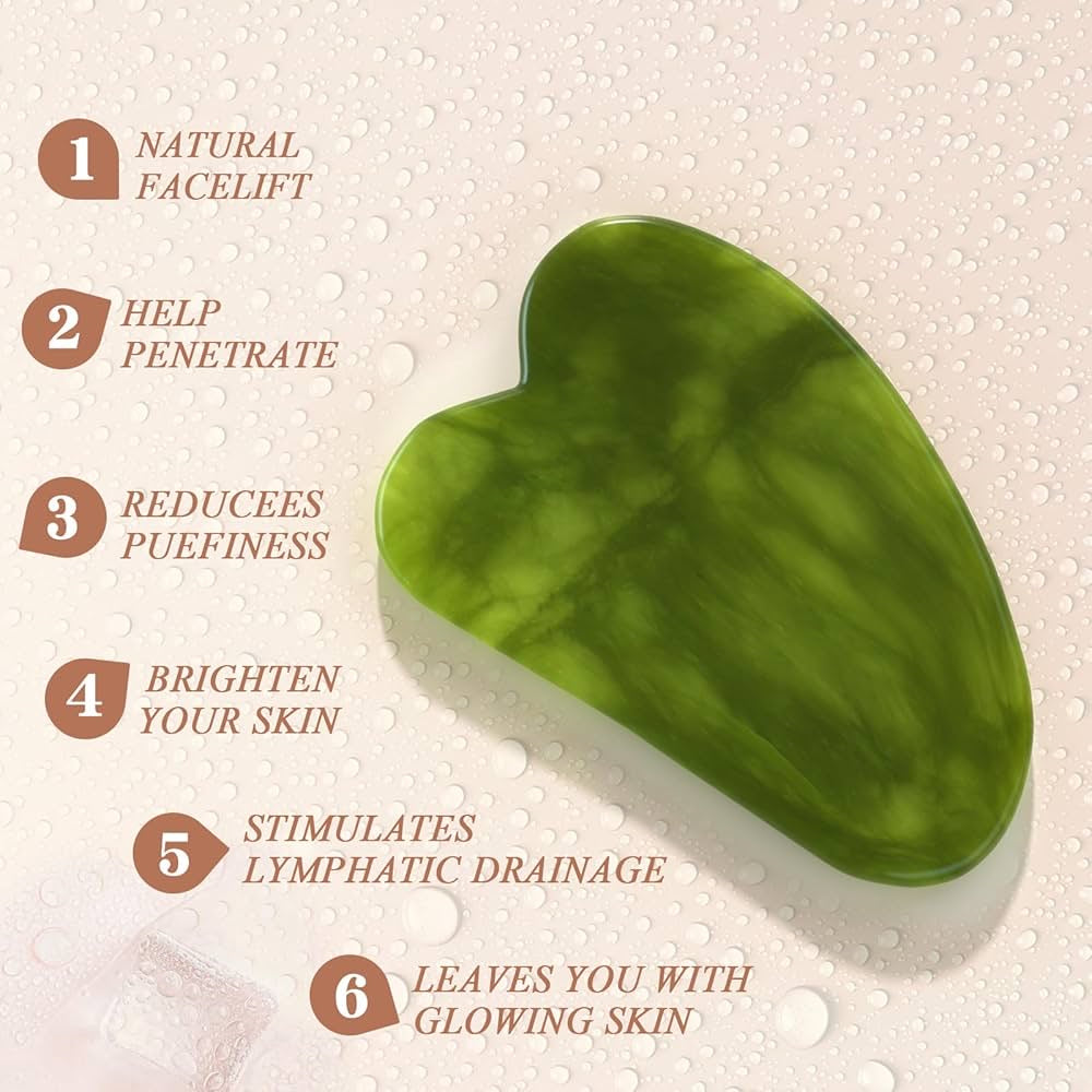Beper Jade Roller & Gua Sha Massage Tool